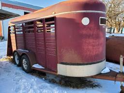 2004 KIEFER BUILT 6X16 STOCK TRAILER