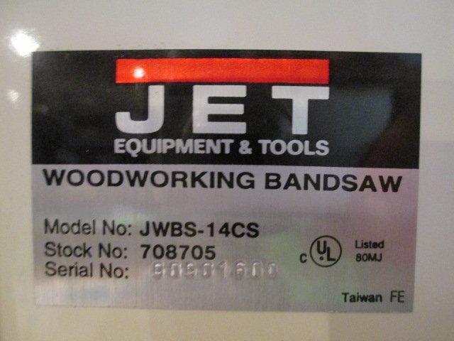 Jet 14 inch Band Saw Model JWBS-14CS w/extras Works Will Not Be Shipped con 181