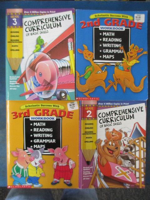 2nd and 3rd Grade Scholastic Success Workbooks - Set of 4 - con 576