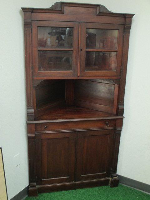 1840-1860 Antique Cherry Corner Hutch -> Will not be Shipped! <- con 619