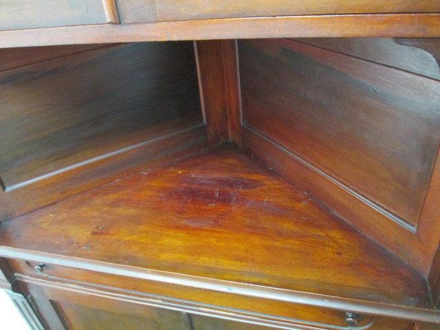 1840-1860 Antique Cherry Corner Hutch -> Will not be Shipped! <- con 619