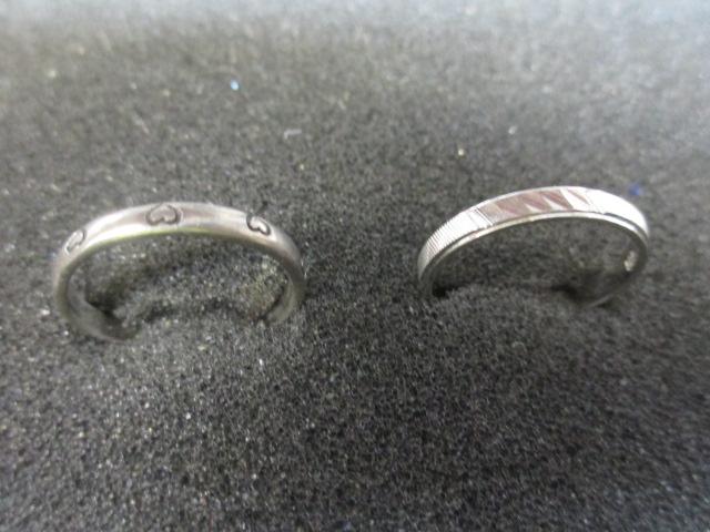 Two Sterling Rings sz 6 & 6.5 con 583