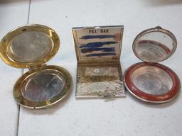 2 Compacts and 1 Pill Box Vintage con 305