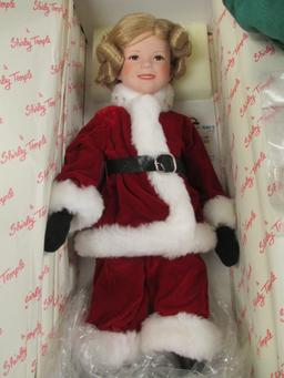 Danbury Mint Shirley Temple Santa's Helper Porcelain Doll 18 inches tall new con 637