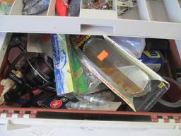 Tackle Box Loaded w/ Tackle and Reels and Plugs and more