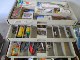 Tackle Box Loaded w/ Tackle and Reels and Plugs and more