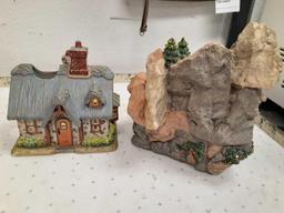 Table Top Musical Fountain with Box, Kinkade Candle Cottage - Will not be shipped - con 808