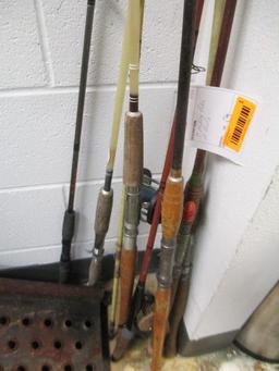 7 Fishing Rods, two Reels - will not ship - con 555