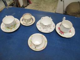 Lot of 4 English Tea Cups with Saucers - will not ship - con 691