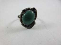 Sterling Silver and Turquoise Ring - Size 5 - con 668