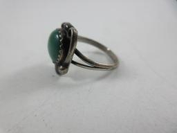 Sterling Silver and Turquoise Ring - Size 5 - con 668