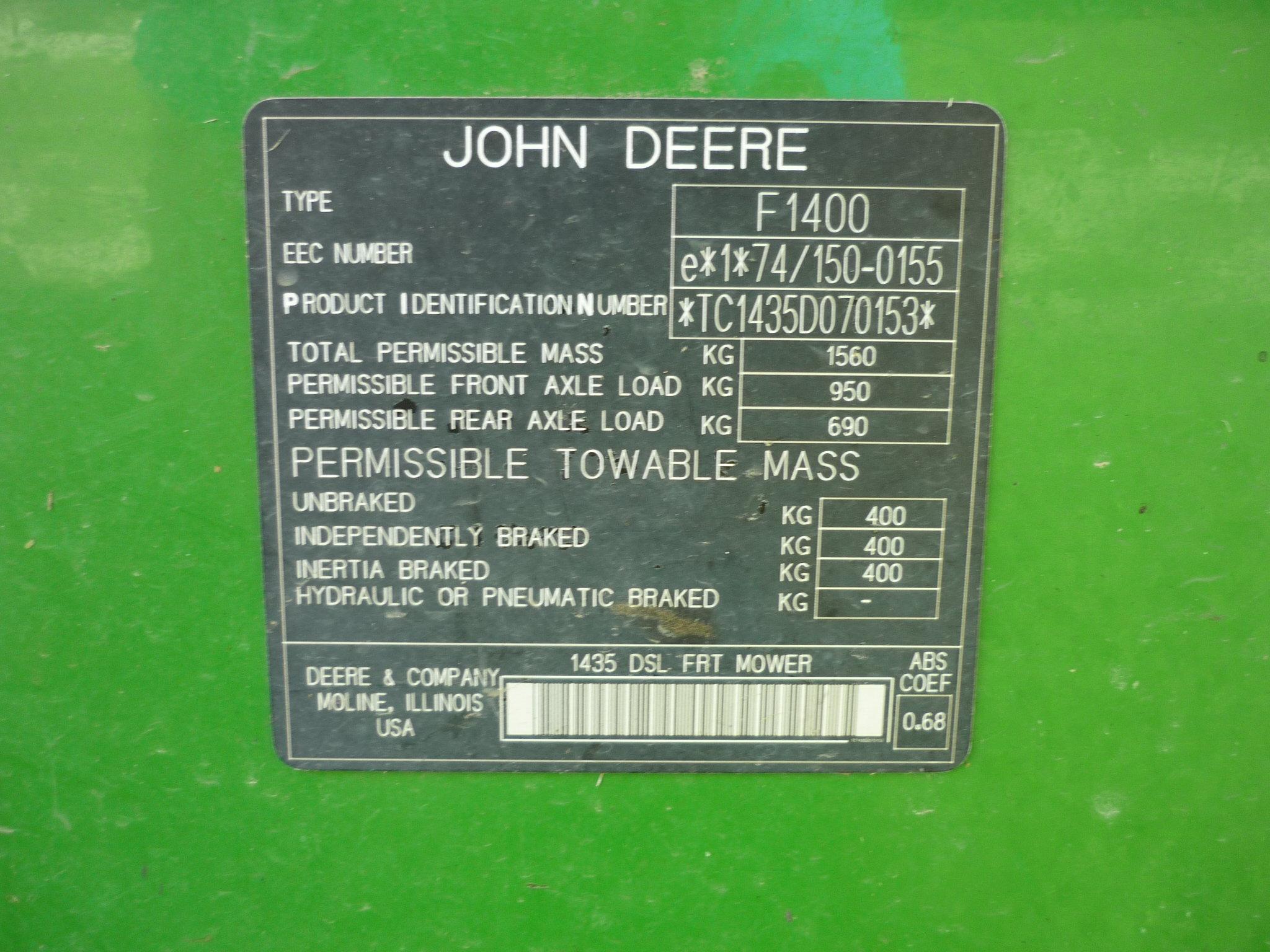 2007 John Deere 1435 Lawnmower