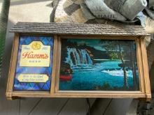 Hamm's Lighted Lake Sign 31 x 19