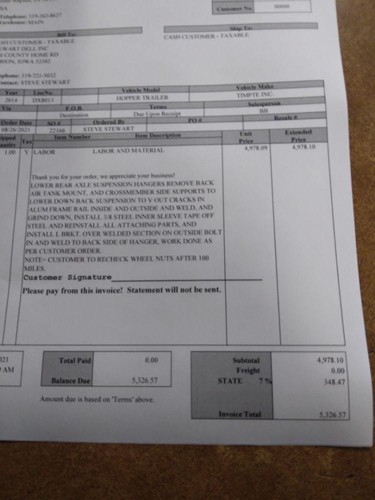 2015 Timpte Trailer Model SL4262