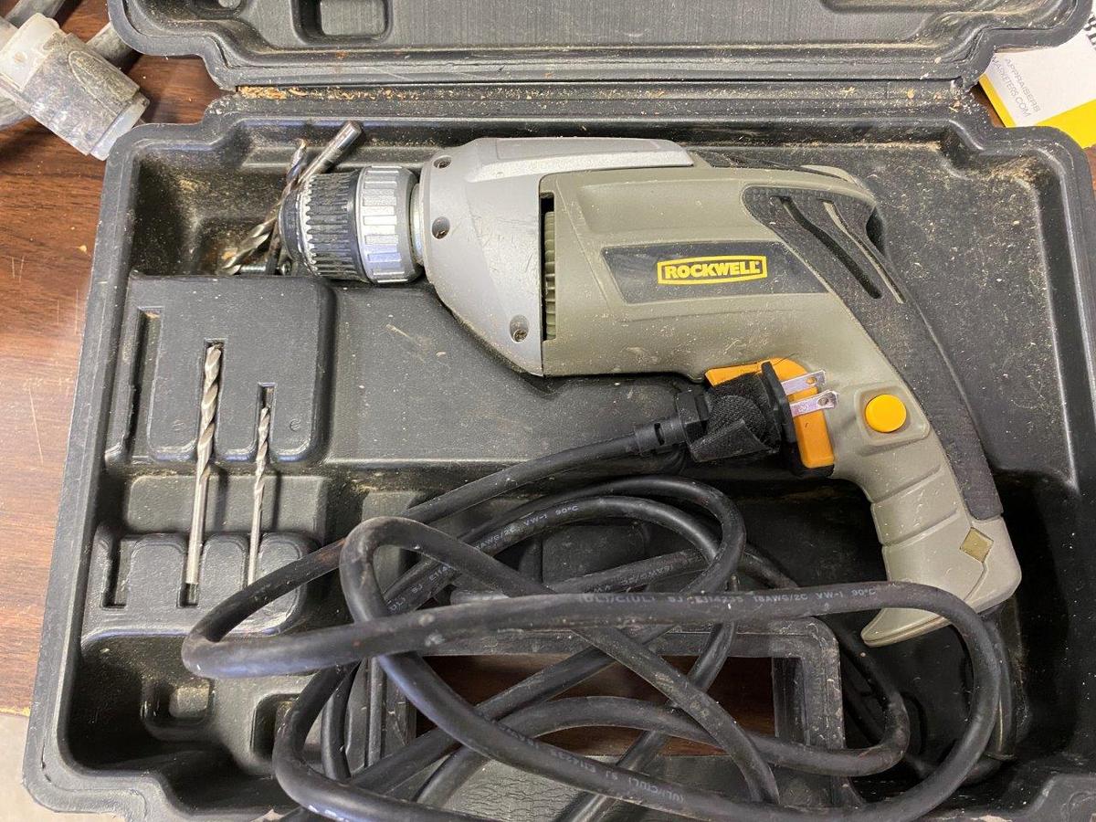 Rockwell corded drill, 3/8”, with case.