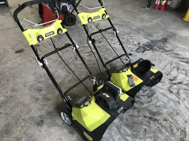 Electric Snowblower Ryobi 2 Ryobi Electric Snowblowers. 40 V Lithium-ion Ba