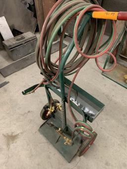 Oxygen And Acetylene Cutting Torch In Cart 9024 Location: Farmington,NM(LOT