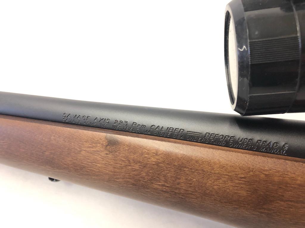 Savage Axis, .223 rem, SN# K342583 with weaver 3-9X40 Scope ( New)