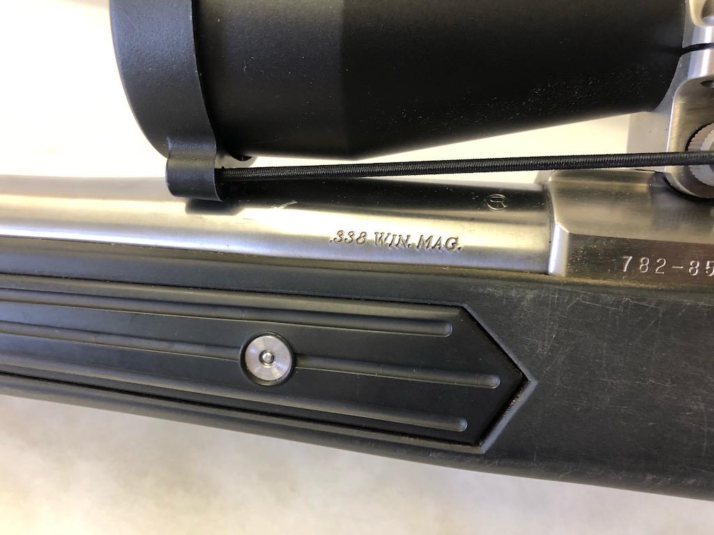 Ruger, M77 Mark II, .338 win mag, SN# 782-85319 rifle with scope