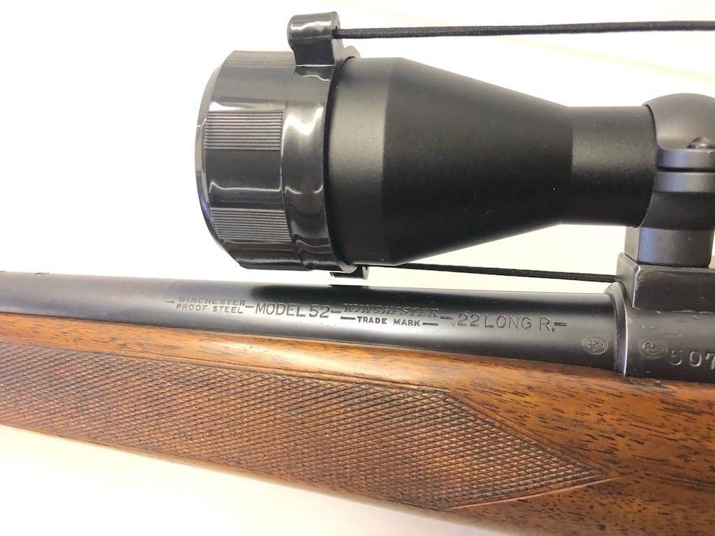 22LR Winchester Model 52B Sporter, SN# 50729B with Scope