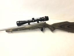 Savage, Model 93-17, 17HMR, SN# 0920513 Green Laminate Stock and Scope