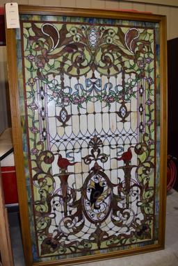 Stained Glass Window 46" wide 75" Tall (Buyer Responsible for Shipping Arrangements)