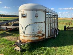 Bonanza 16ft. livestock bumper hitch trailer;