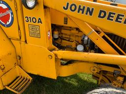 John Deere 310A Backhoe-2WD BACKHOE- 24â€� bucket- 5839 Hrs.- HD frt. materials bucket