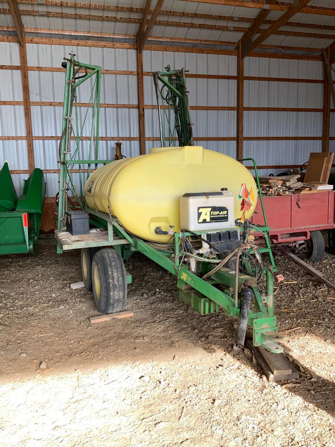 Top Air tandem axle 750 gal. sprayer w/ 60’ booms, PTO pump, monitor & boom control