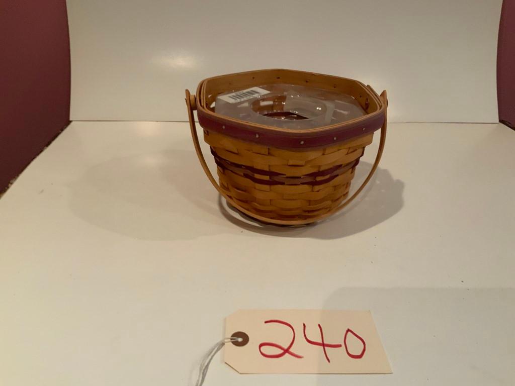 Longaberger Octagon basket w/ protective liner