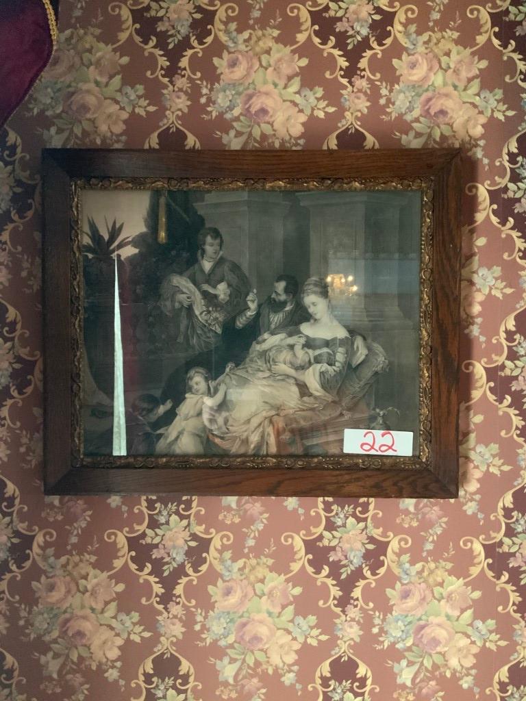 early Victorian picture with frame