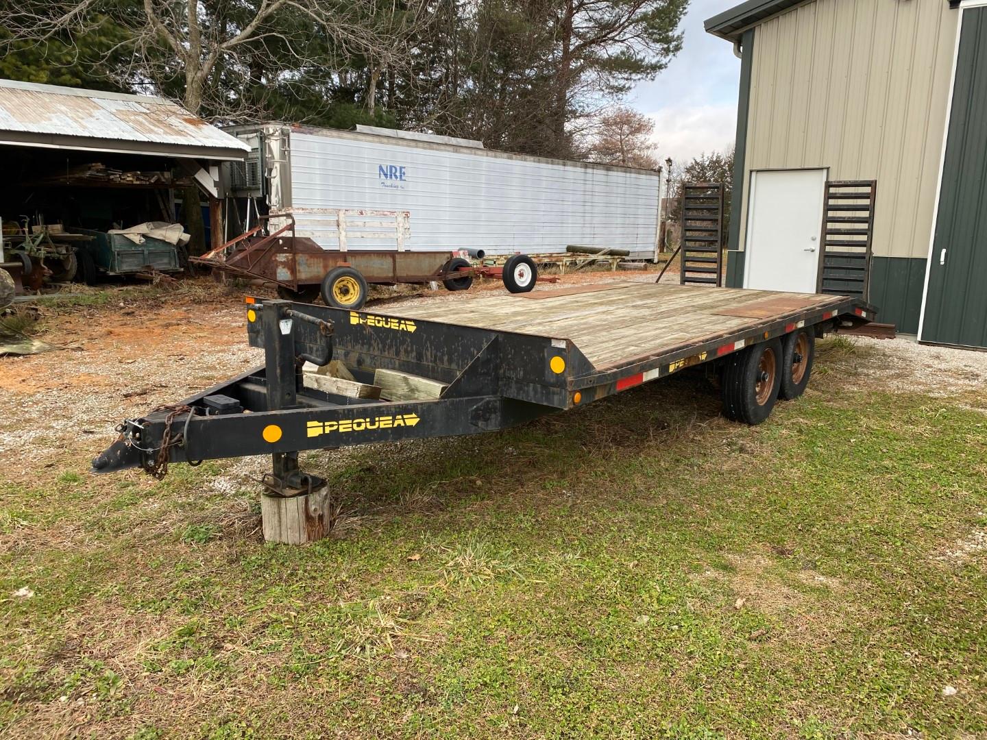 Pequea 16’ Utility Trailer w/new brakes, 4’ dovetail & tandem axle