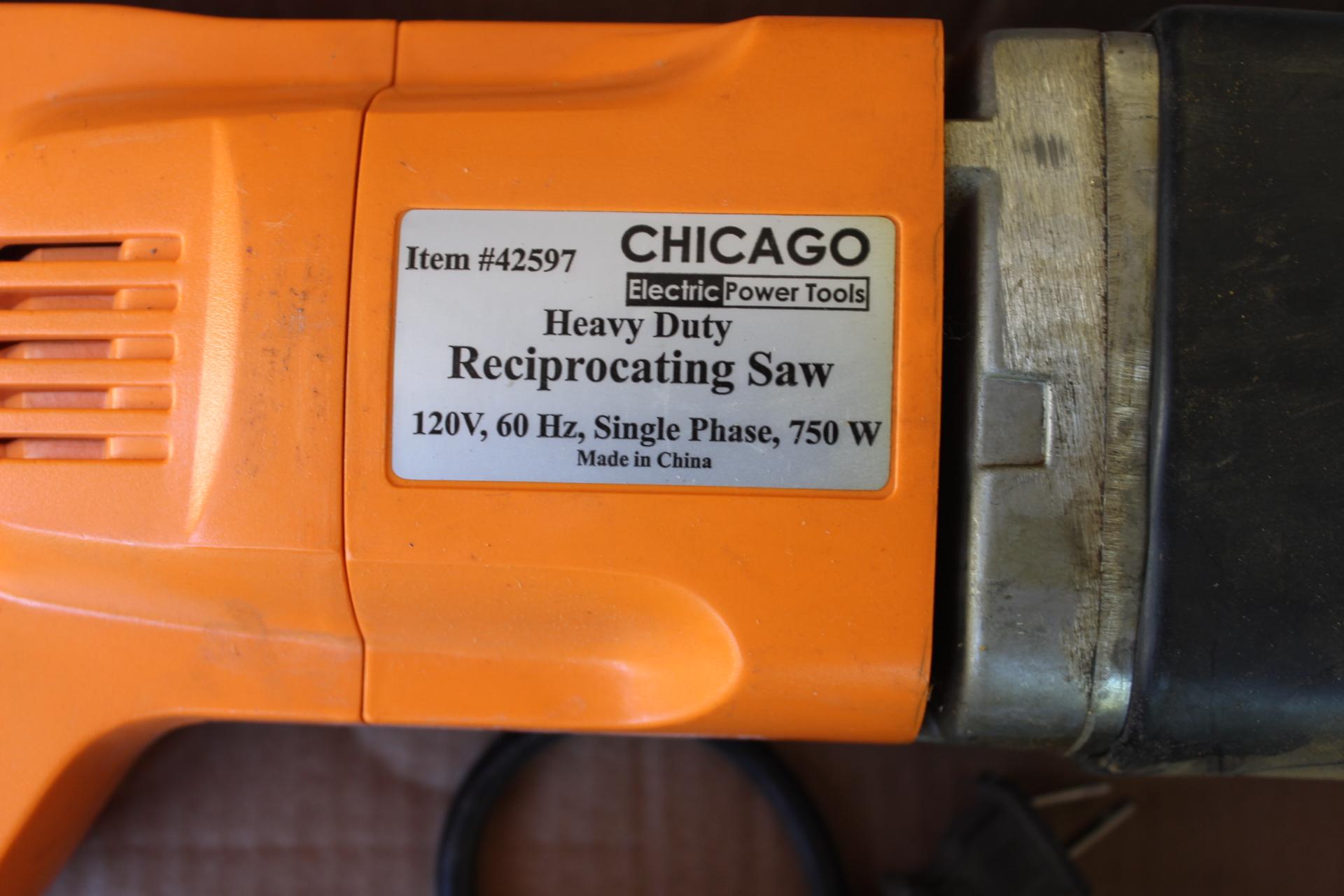 Chicago Electric Power Tools Heavy Duty Reciprocating Saw, Chicago 3/8" Close Quarter Drill