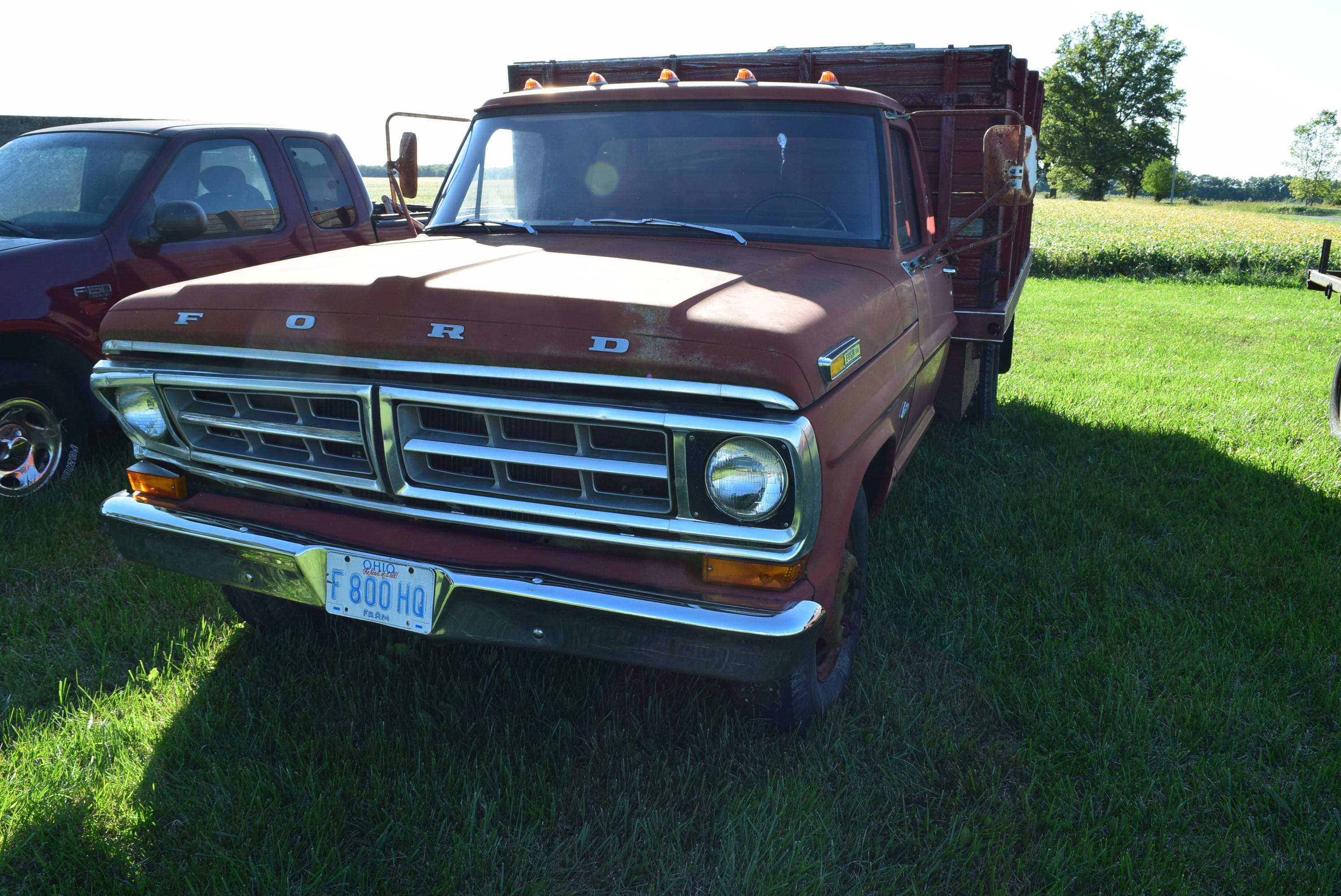 FORD 350 w/ 12’ Midwest grain bed, (60,000 mi.);