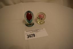 Pair of Heisey Paperweights