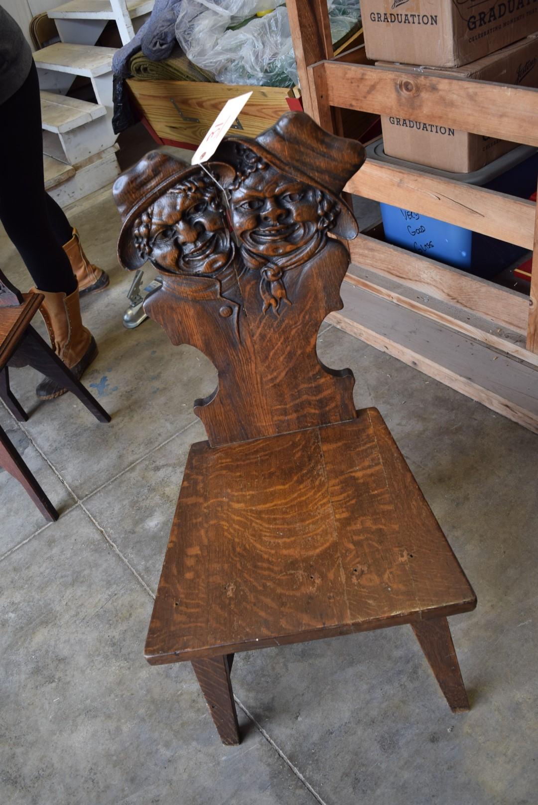 Quarter Sawn Carved side chairs*