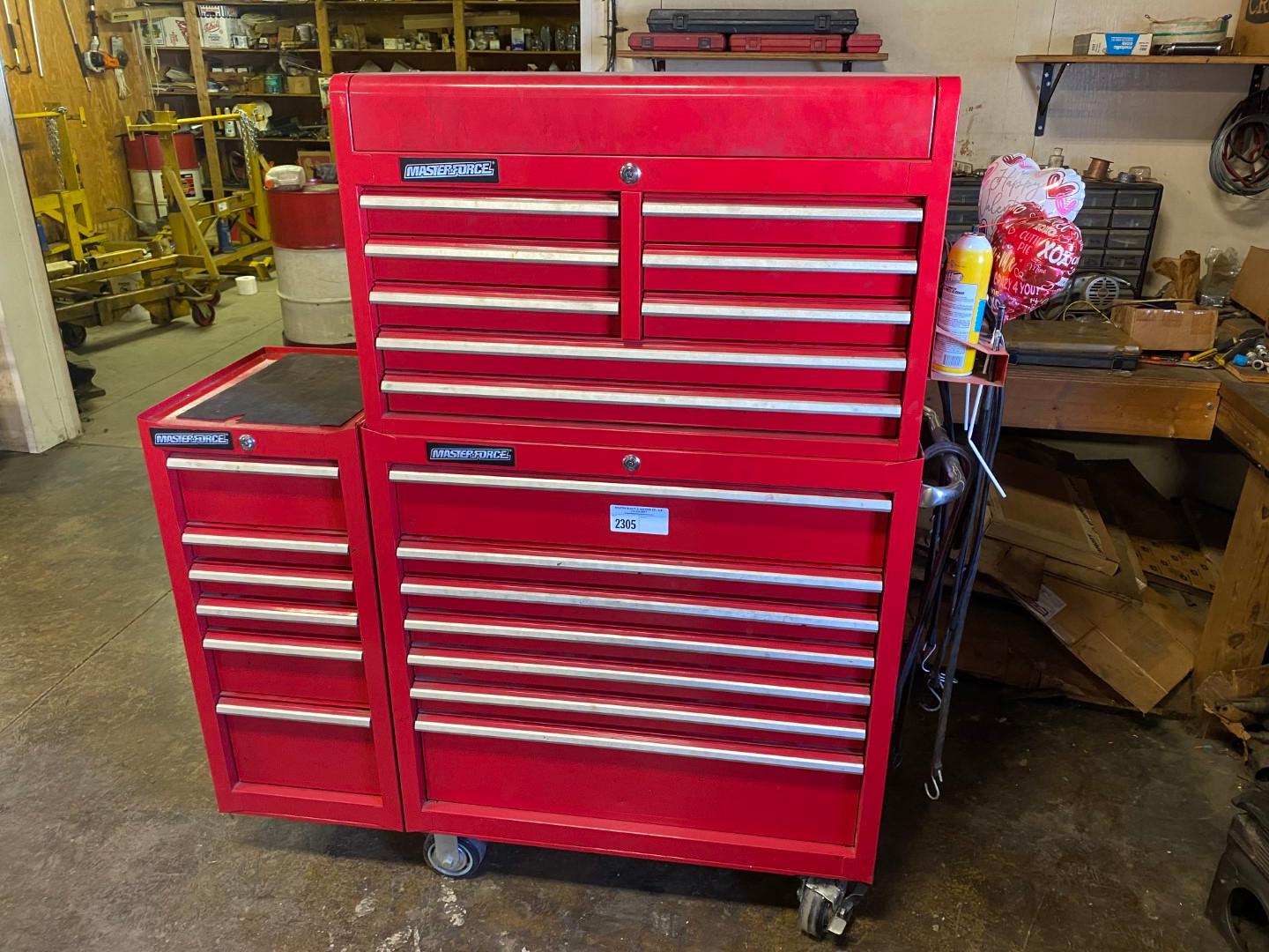 MasterforceRolling Toolbox w/top toolbox & left hook on tool cabinet