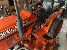 Kubota B1550 w/4WD 1807Hrs., 3pt., PTO, (1 Owner) 60in. deck