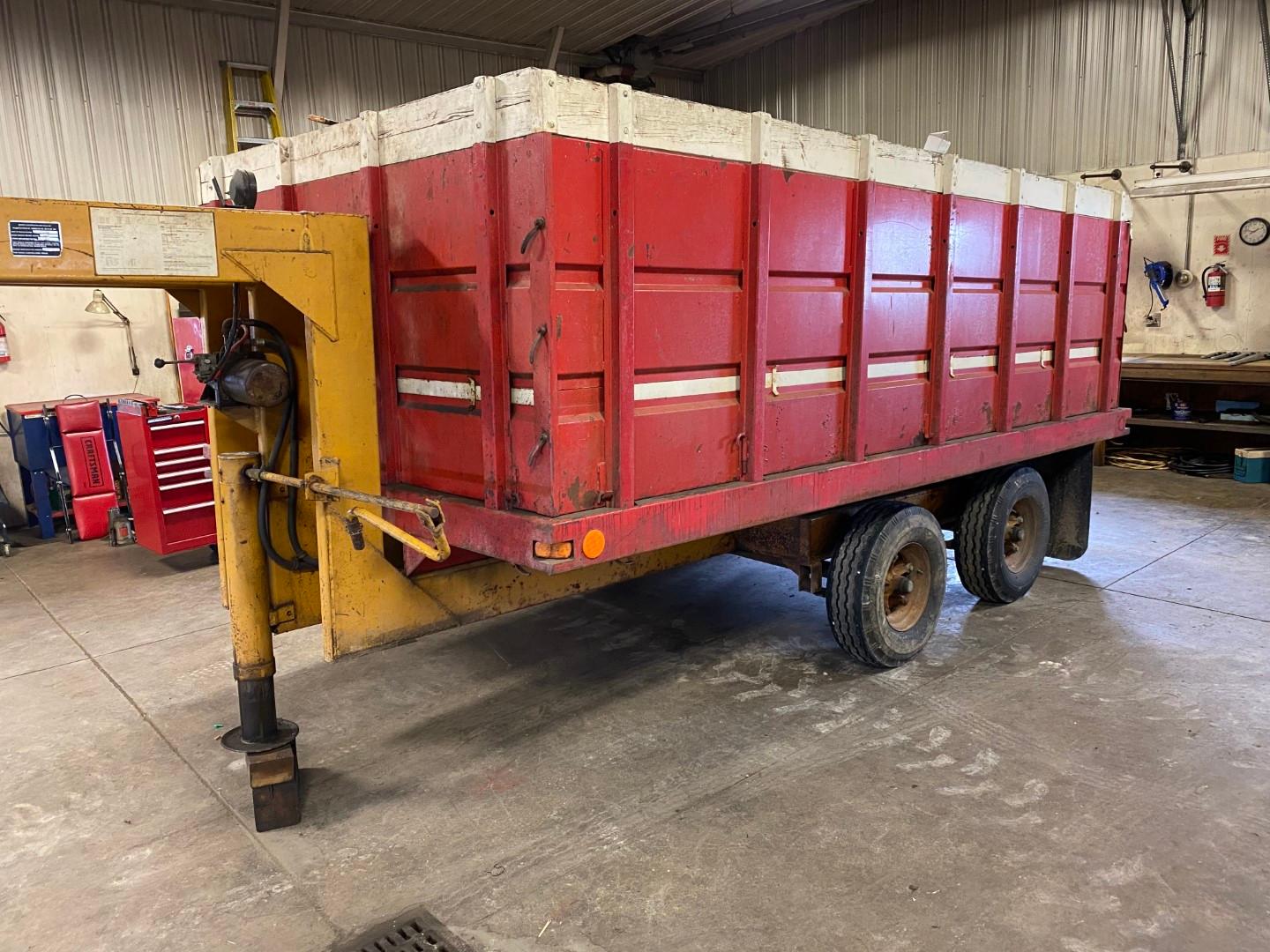 Gooseneck brand gooseneck tandem axle 14ft grain trailer