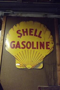 Shell Double Sided 42" Porcelain Sign
