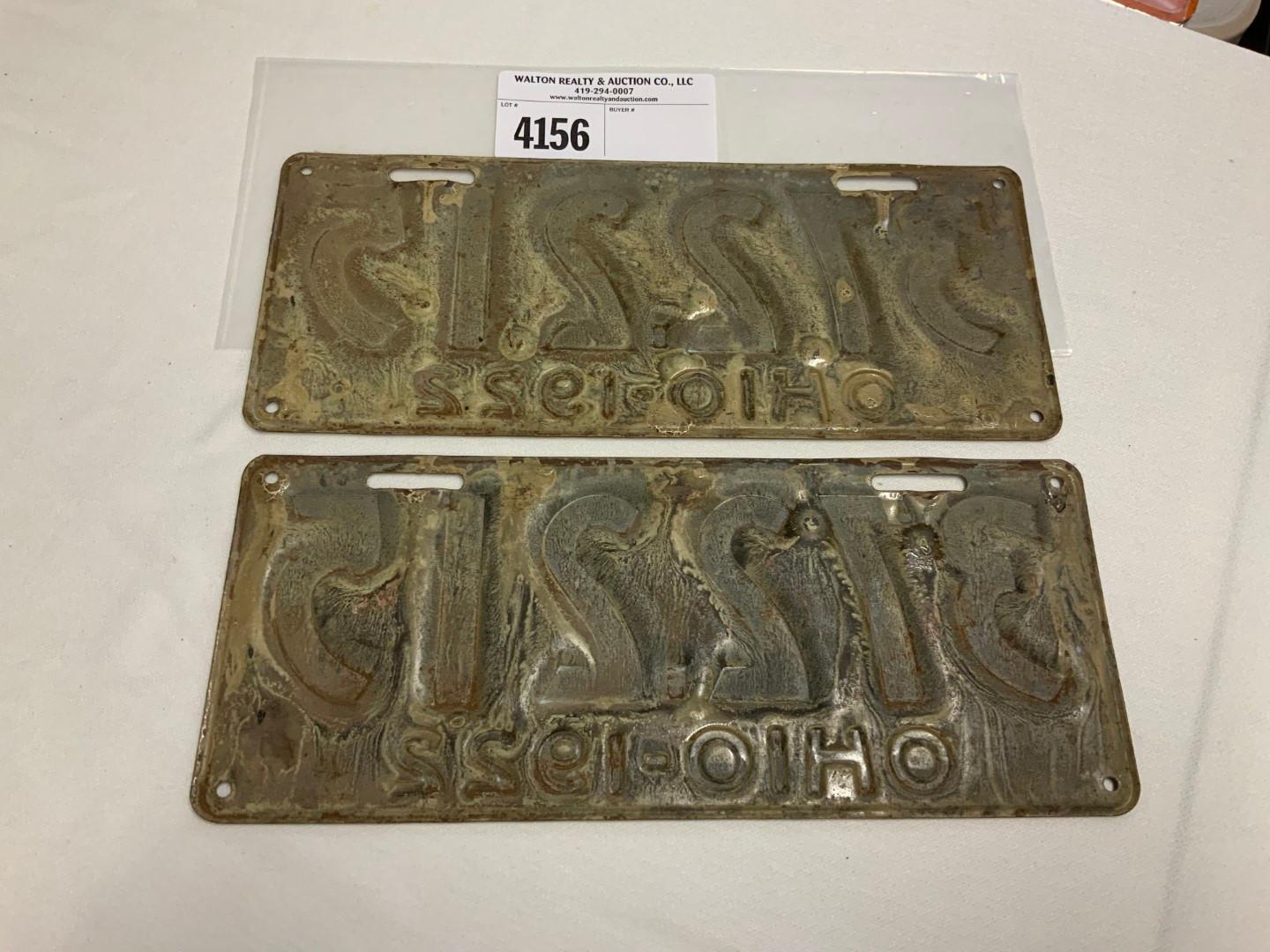 1922 Ohio License Plate #372.215 pair