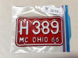 Ohio 1966 Motorcycle Plate