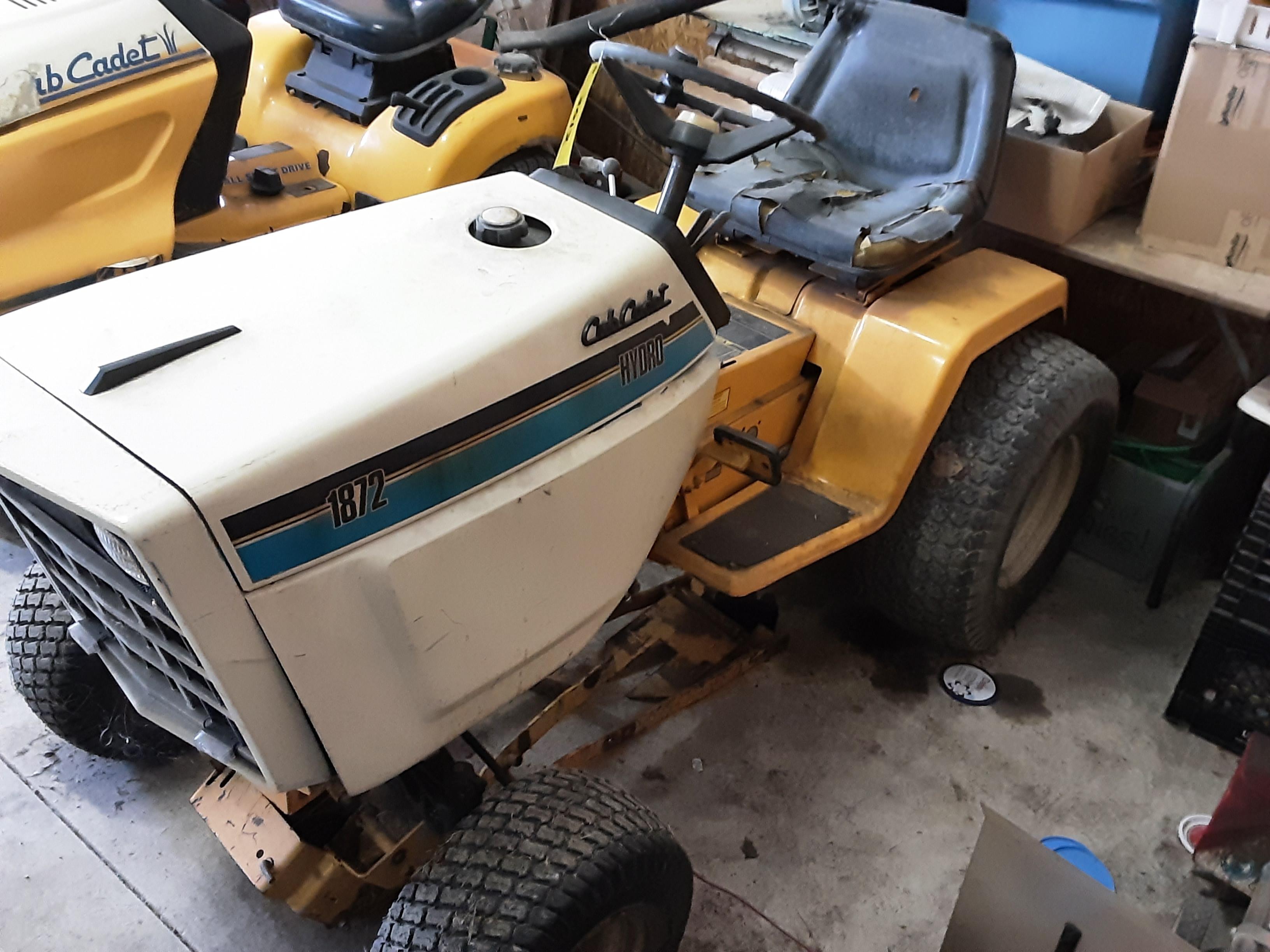 Cub Cadet 1872 Serial Serial #778935 Has Kohler twin