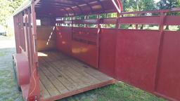 Monarch 16' bumper pull livestock trailer