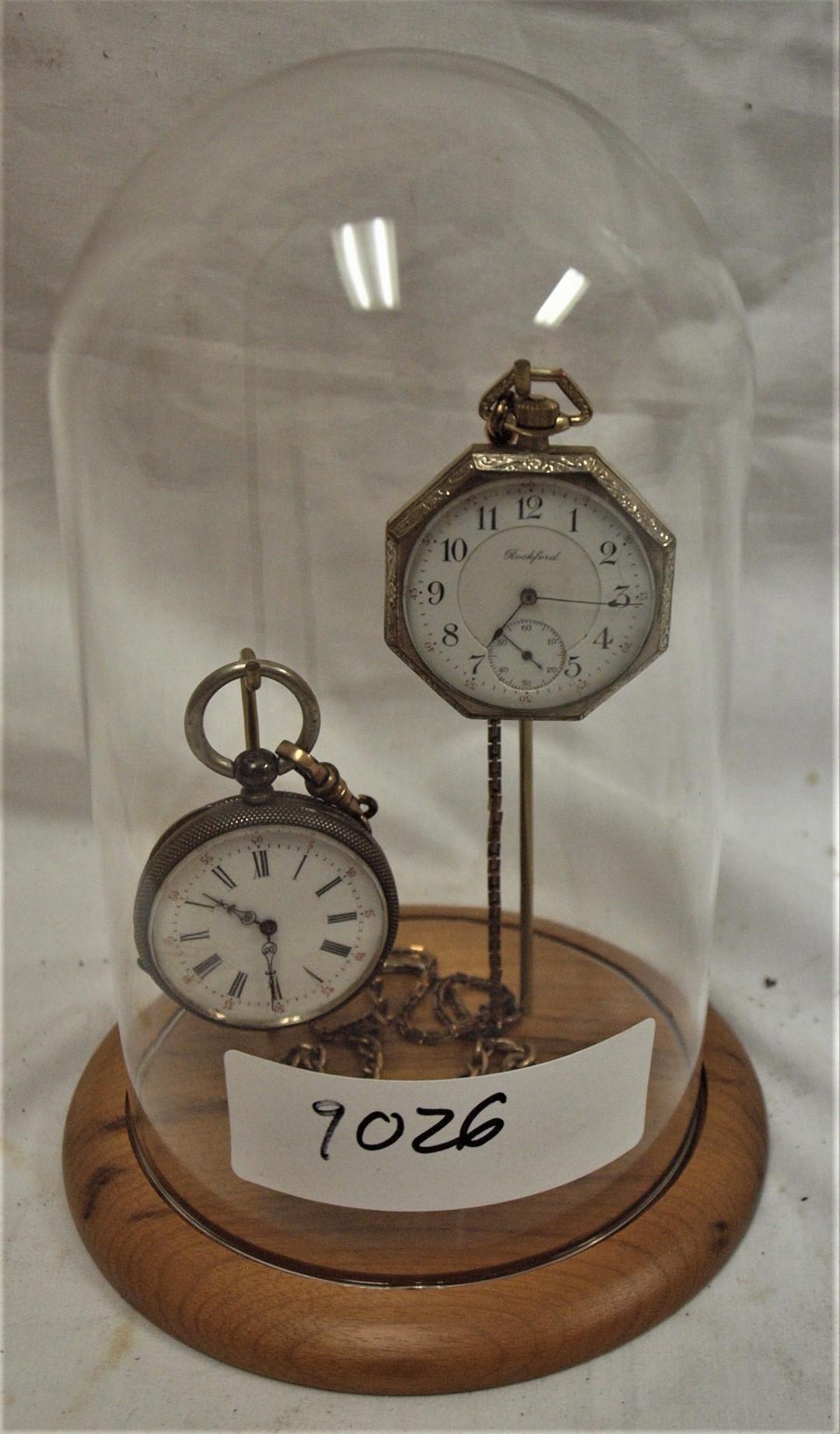 Menâ€™s Pocket Watch (Cylone), Womenâ€™s Pocket Watch (Rockford) w/stand