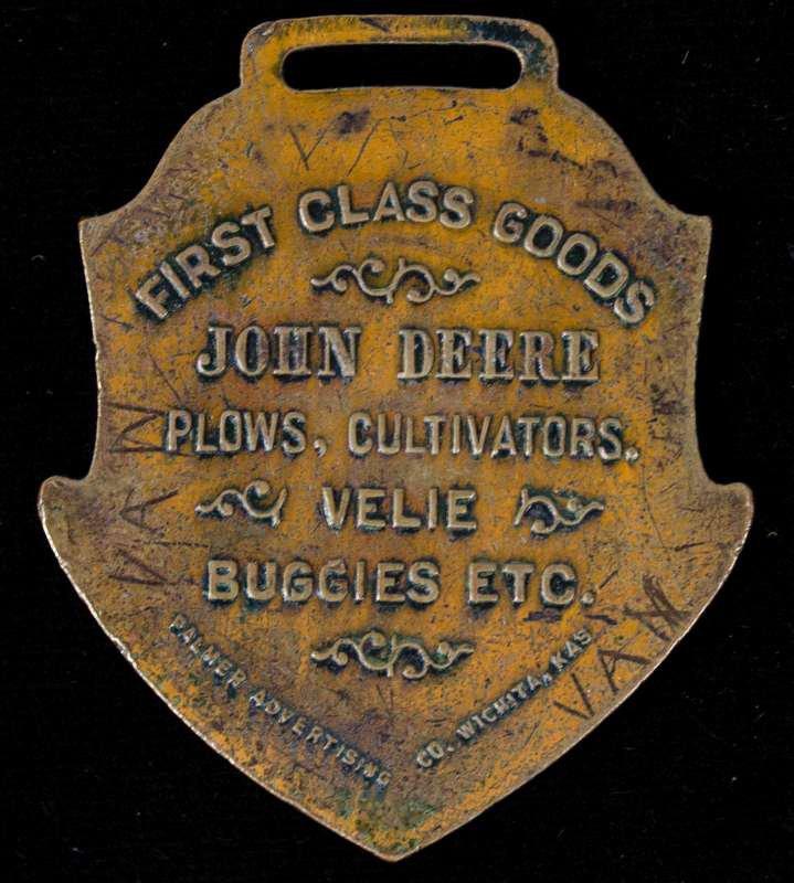 BUTTS WICHITA VELIE BUGGIES & JOHN DEERE ADVTG FOB