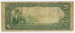 1902 TWENTY DOLLAR NATIONAL CURRENCY CHICAGO