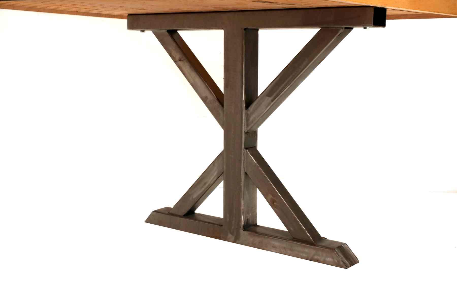 TABLE CRAFTED FROM KING LOUIS BOWLING ALLEY FLOOR