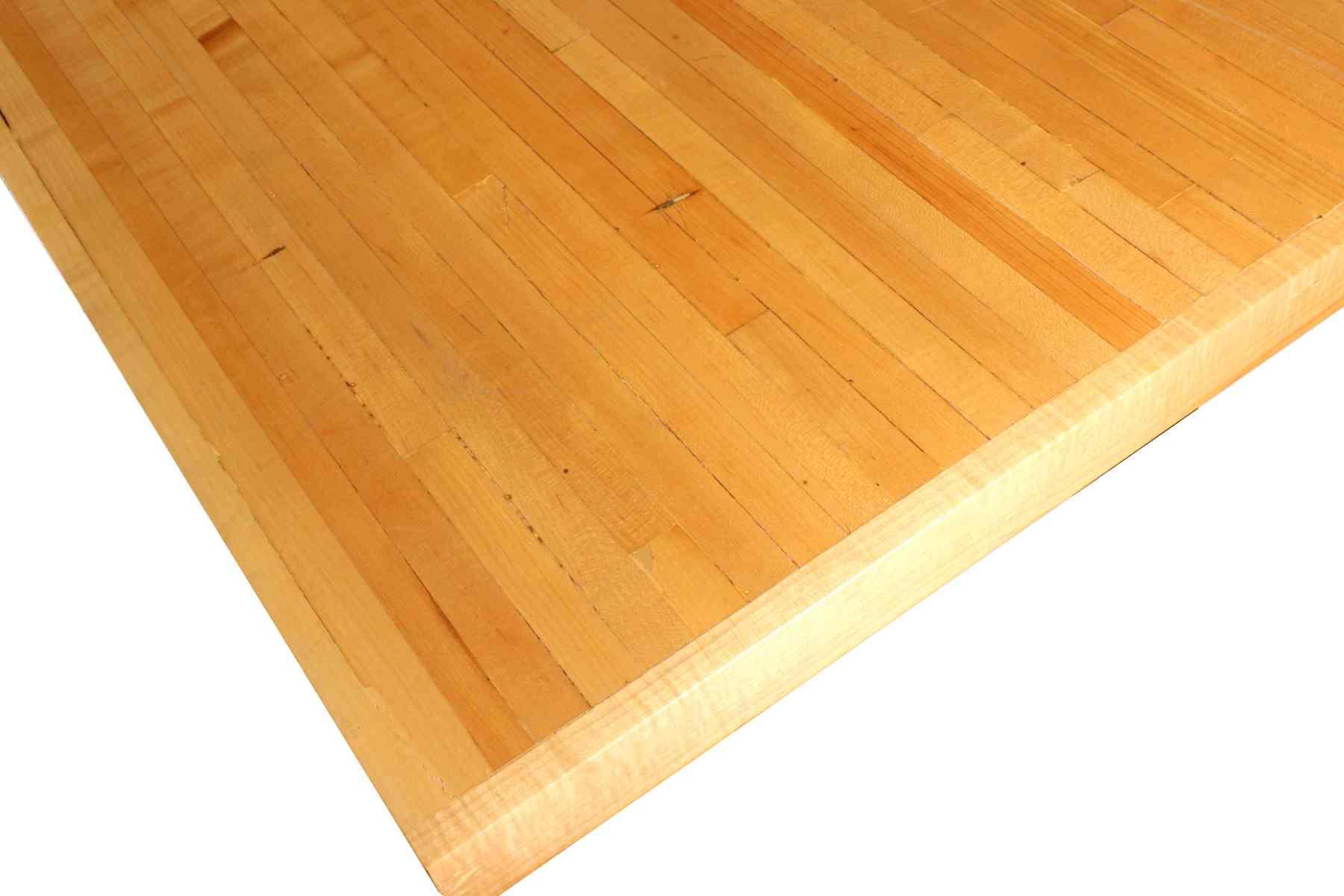 TABLE CRAFTED FROM KING LOUIS BOWLING ALLEY FLOOR