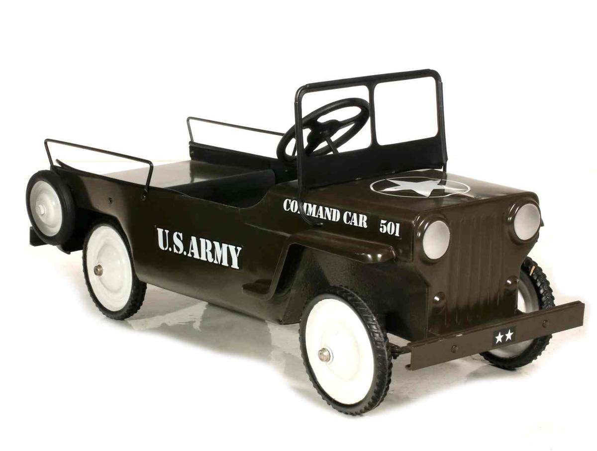 A HAMILTON COMMAND CAR 501 US ARMY JEEP PEDAL CAR